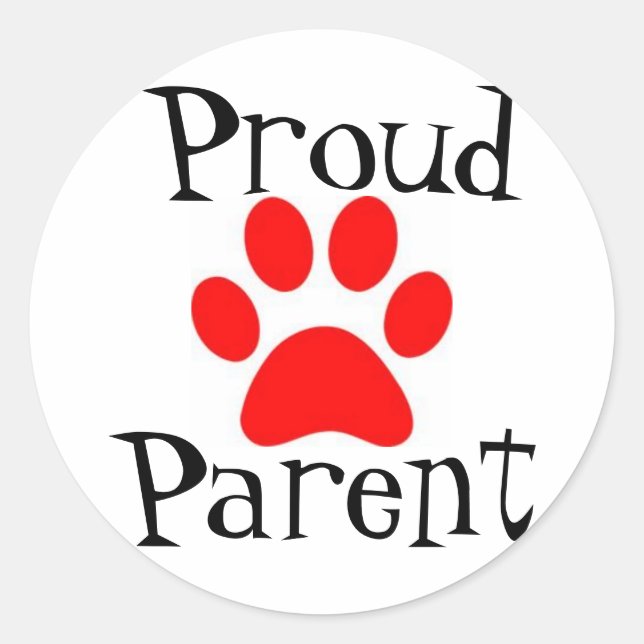 Pround parent classic round sticker (Front)