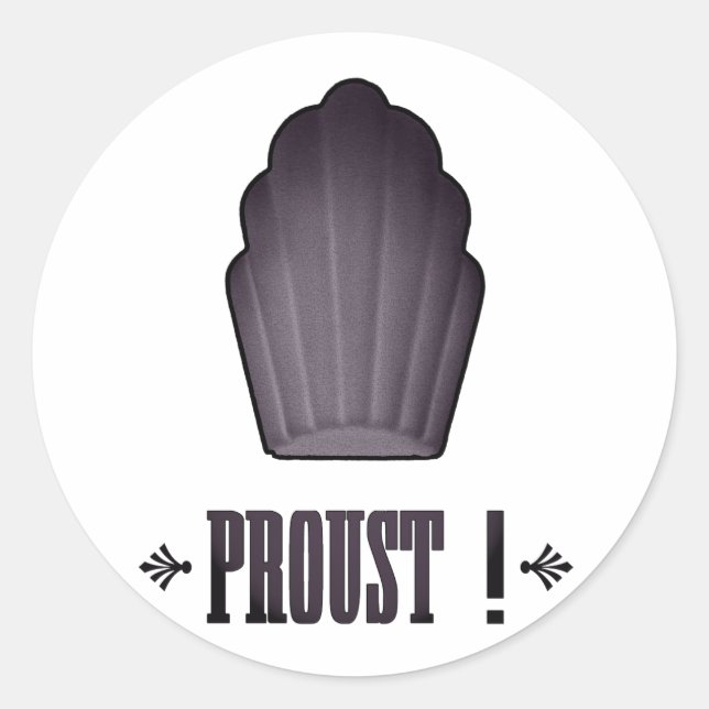 Proust ! classic round sticker (Front)