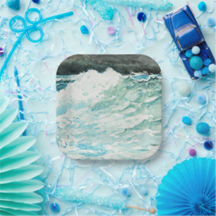 Prouts Neck, fine art painting by Winslow Homer,   Paper Plate