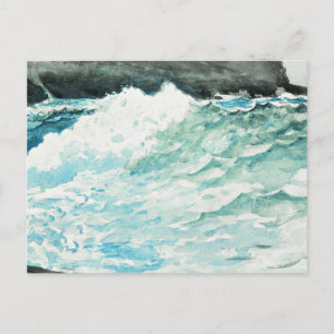Prouts Neck, fine art painting by Winslow Homer,   Postcard