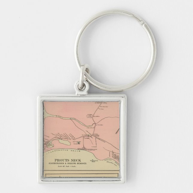 Prouts Neck Scarborough, Higgins beaches Key Ring (Front)