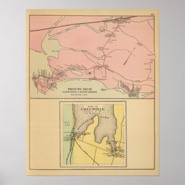 Prouts Neck Scarborough, Higgins beaches Poster (Front)