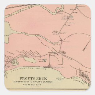 Prouts Neck Scarborough, Higgins beaches Square Sticker