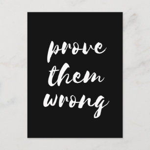 Prove them wrong postcard
