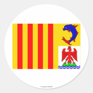 Provence-Alpes-Côte-d'Azur flag Classic Round Sticker
