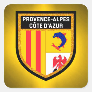 Provence-Alpes-Côte d'Azur Flag Square Sticker