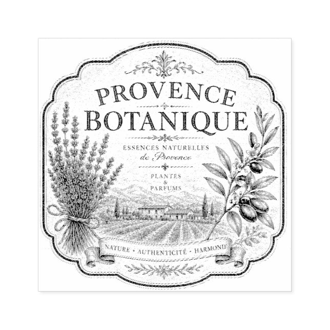 provence botanique rubber stamp (Imprint)