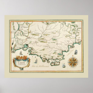 Provence Carte Poster