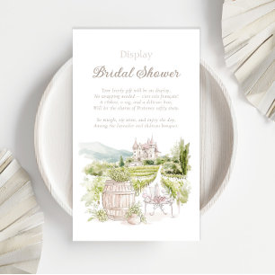 Provence Chateau French Country Display Bridal Enclosure Card