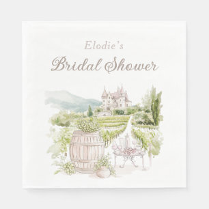 Provence Elegant Chateau French Country Bridal  Napkin