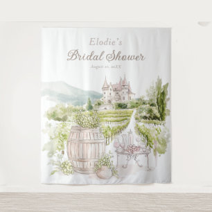 Provence Elegant Chateau French Country Bridal Tapestry