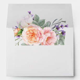 Provence Floral Custom Watercolor Linen Envelope