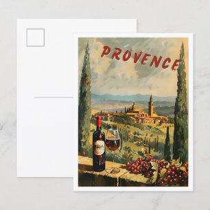Provence France Classic Art Retro Vintage Travel Postcard