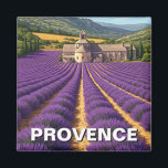 Provence France Lavender Fields Abbaye de Sénanque Magnet<br><div class="desc">The lavender fields of Provence, France, are among the most breathtaking natural landscapes in the world. Located in the southeastern region of France, Provence is famous for its rolling purple fields that bloom from mid-June to mid-July, creating a stunning contrast against the golden sunlight and rustic stone villages. The most...</div>