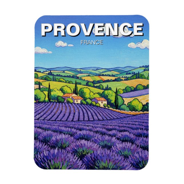 Provence France Lavender Fields Travel Magnet (Vertical)