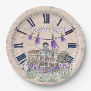 Provence France Lavender Flower Summer Love Paper Plate