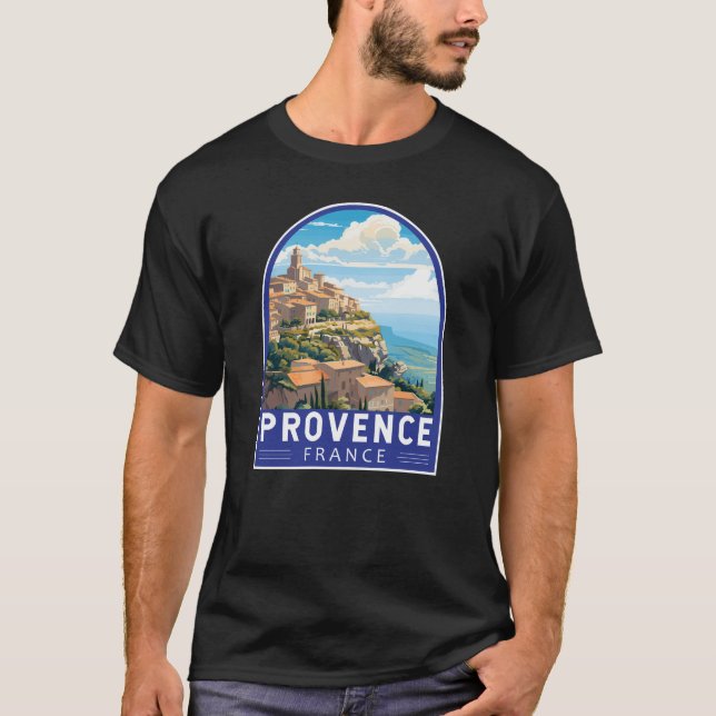 Provence France Travel Art Vintage T-Shirt (Front)