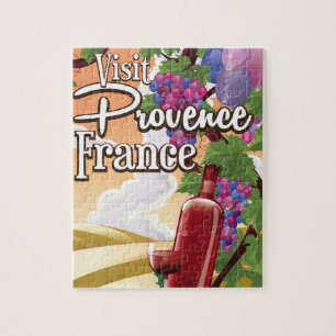 Provence France Vineyeard travel poster Jigsaw Puzzle