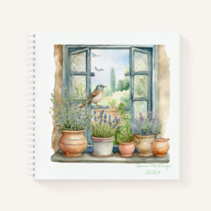 Provence garden bullet journal notebook