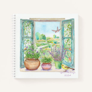 Provence garden bullet journal notebook