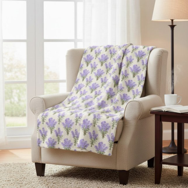 Provence Lavender Bunches  Sherpa Blanket (Creator Uploaded)