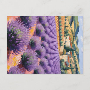 Provence Lavender Fields Postcard