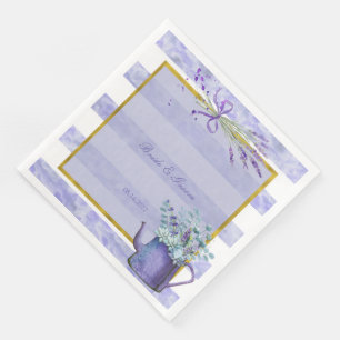 Provence Lavender Purple Flower Floral Wedding Napkin