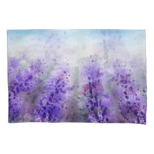 Provence Lavender: Vintage Watercolor Field Pillowcase