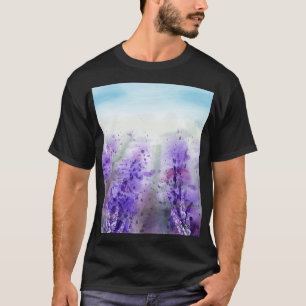 Provence Lavender: Vintage Watercolor Field T-Shirt