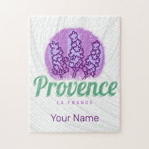 Provence Retro Lavender French Riviera France Jigsaw Puzzle
