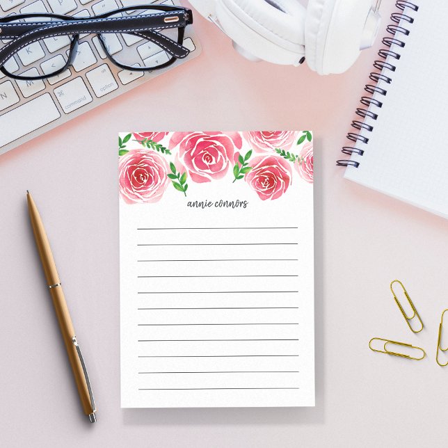 Provence Rose | Personalised Lined Post-it Notes (Creator Uploaded)