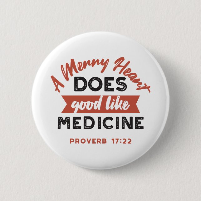 Proverb 17 Bible Verse Quote 6 Cm Round Badge (Front)