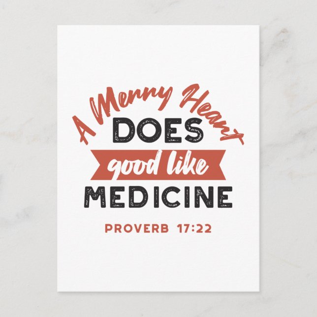 Proverb 17 Bible Verse Quote Postcard (Front)