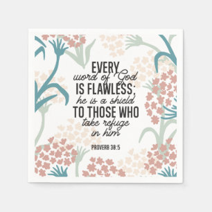 Proverb 30:5 Bible Verse Napkin