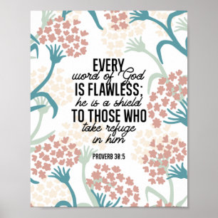 Proverb 30:5 Bible Verse Poster