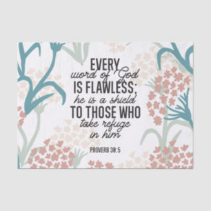 Proverb 30:5 Bible Verse Tissue Paper