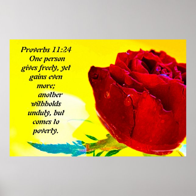 Proverbs 11:24 poster (Front)