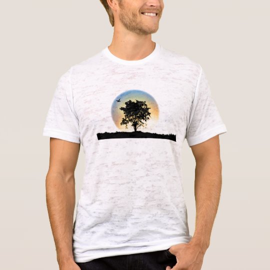 Proverbs 11:28 burnout tee with oak tree on front