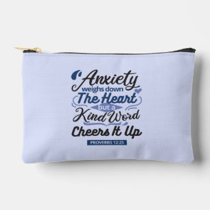 Proverbs 12:25 Bible Verse – Kind Word Art Accessory Pouch