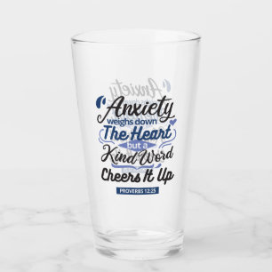 Proverbs 12:25 Bible Verse – Kind Word Art Glass