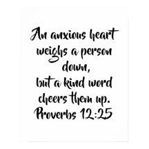 Proverbs 12:25 Elegant Christian Bible Verse