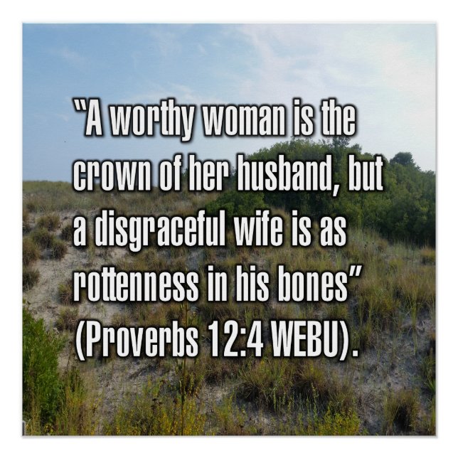 Proverbs 12:4 WEBU Poster (Front)
