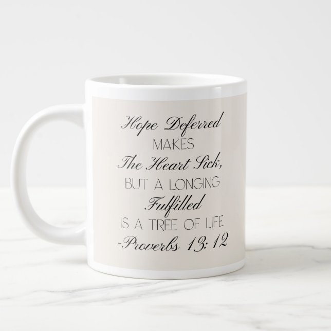 Proverbs 13:12 Hope Bible Verse Mug  (Left)