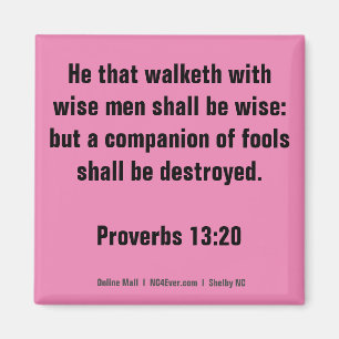 Proverbs 13:20 Bible Verse magnet
