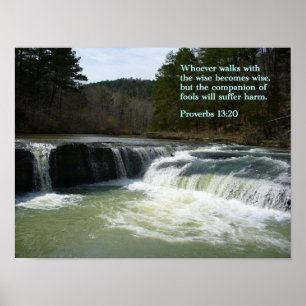 Proverbs 13-20 Waterfall Poster