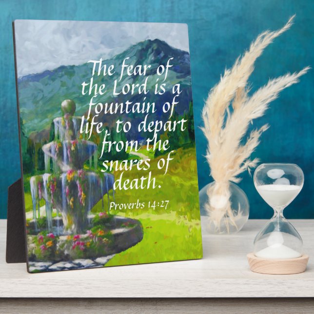 Proverbs 14:27   plaque (Side)