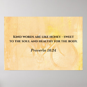 Proverbs 16:24 - art print