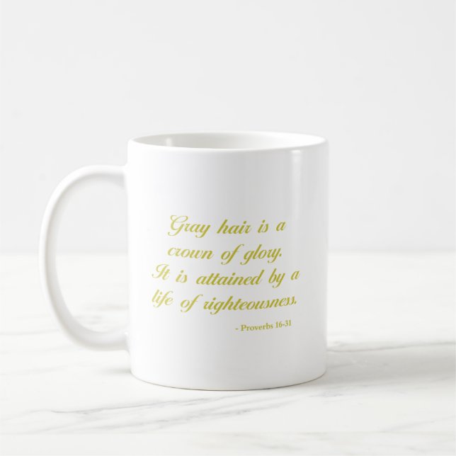 Proverbs 16:31 | Lavender | Bible Verse Coffee Mug (Left)