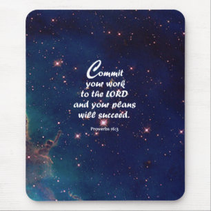 Proverbs 16:3 mouse mat
