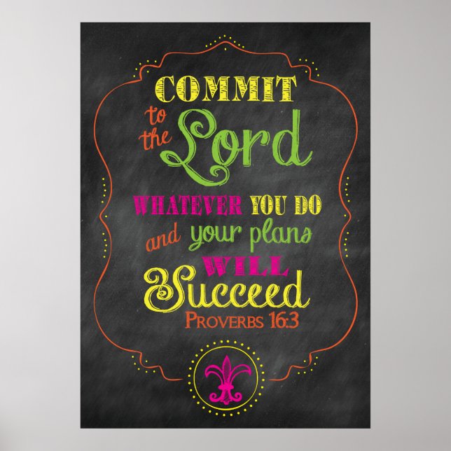 Proverbs 16:3 Poster (Front)
